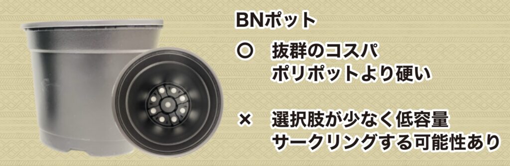 BNポットのメリットとデメリット